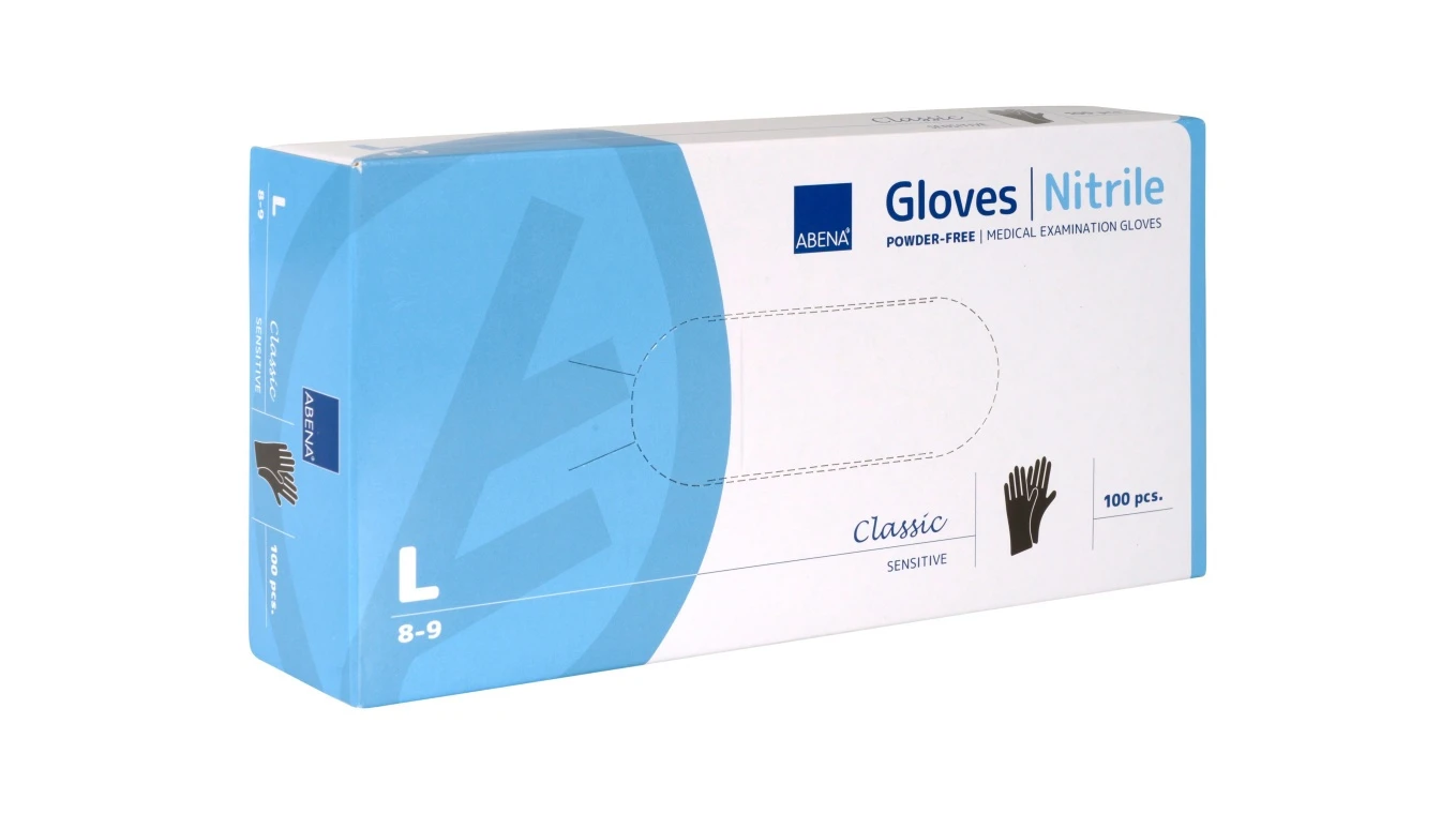 ABENA Nitrilhandschuhe Classic Sensitive Gr. L,100 Stück