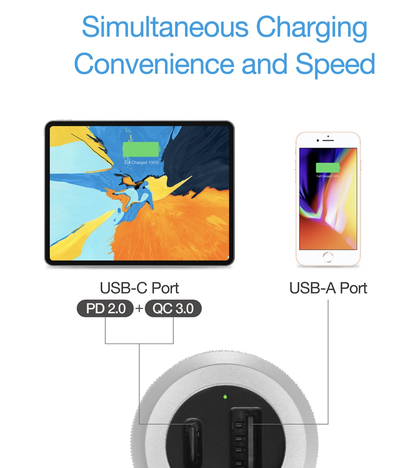 Just Mobile Highway Turbo Dual-USB Car Charger