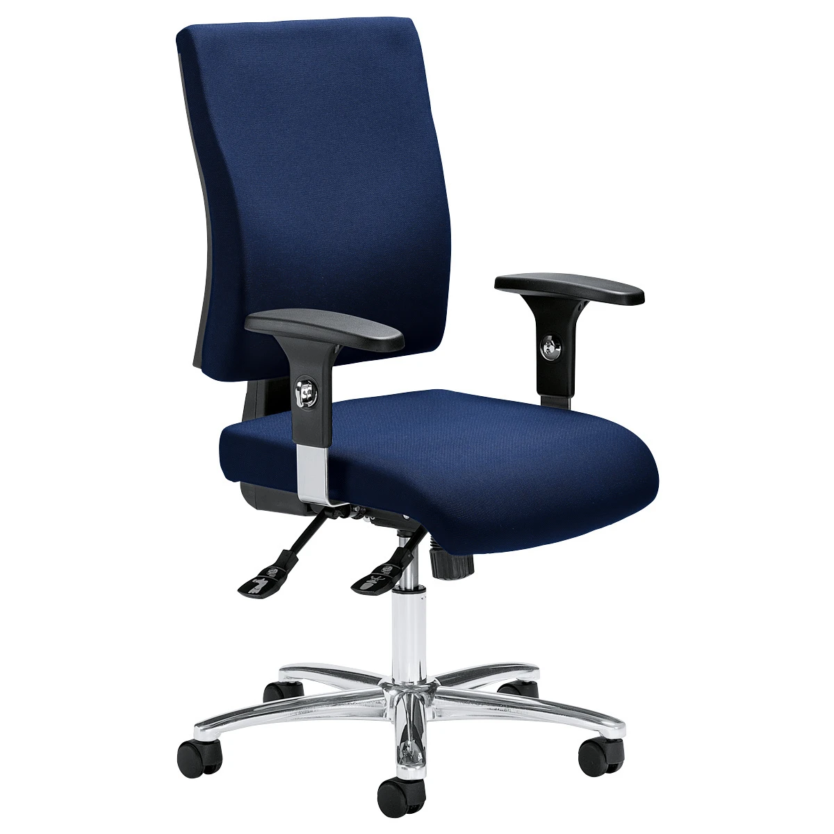 Bürostuhl Comfort R Deluxe Stahl-Fusskreuz verchromt