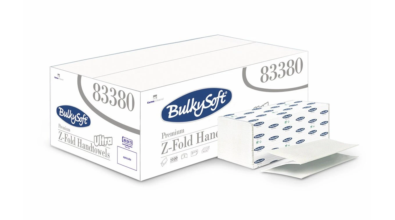BULYKSOFT Papierhandtücher Ultra Z-Falz, 2-lagig, weiss