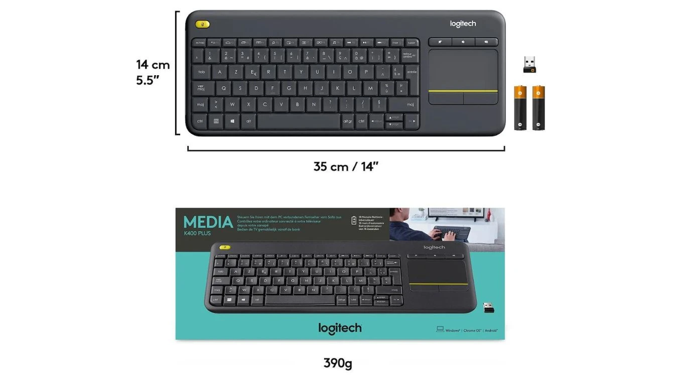 LOGITECH Wireless Touch Keyboard K400+