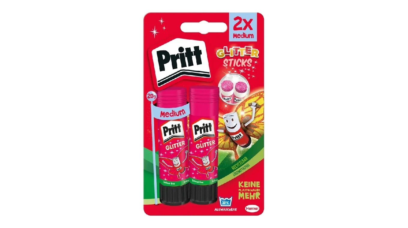 PRITT Klebestift Glitter 2 x 20 g