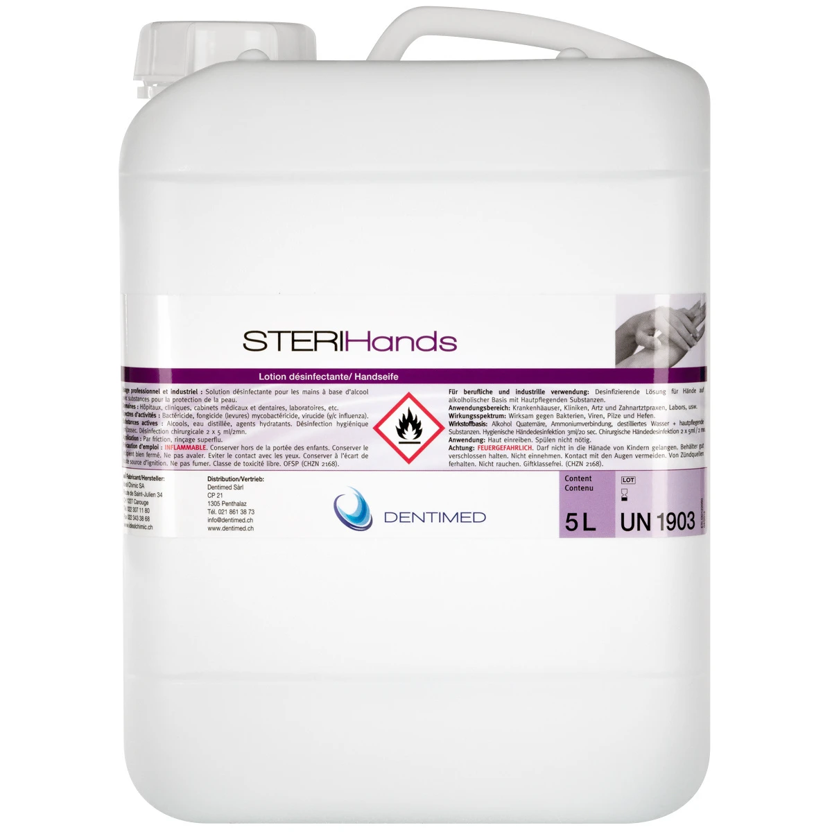 DENTIMED Händedesinfektionsmittel Sterihands 5 L