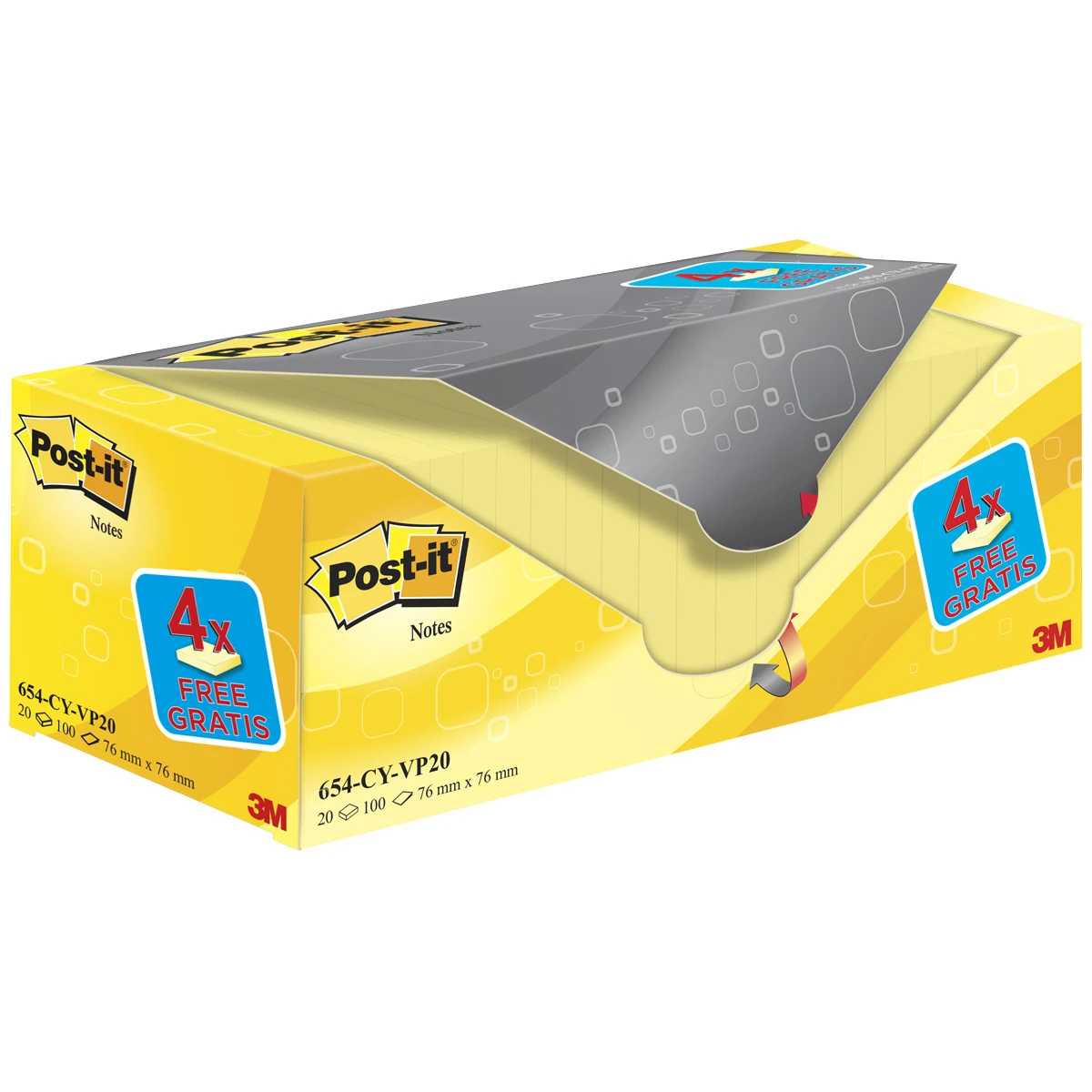 POST-IT Haftnotizen 20 x 100 Blatt