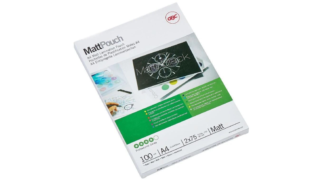 GBC Laminierfolien A4, matt, 75my, 100 Stück