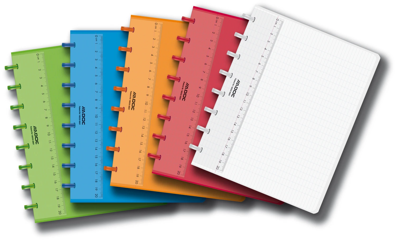 ADOC Notizheft Pap-Ex A5 kariert 4 mm assortiert