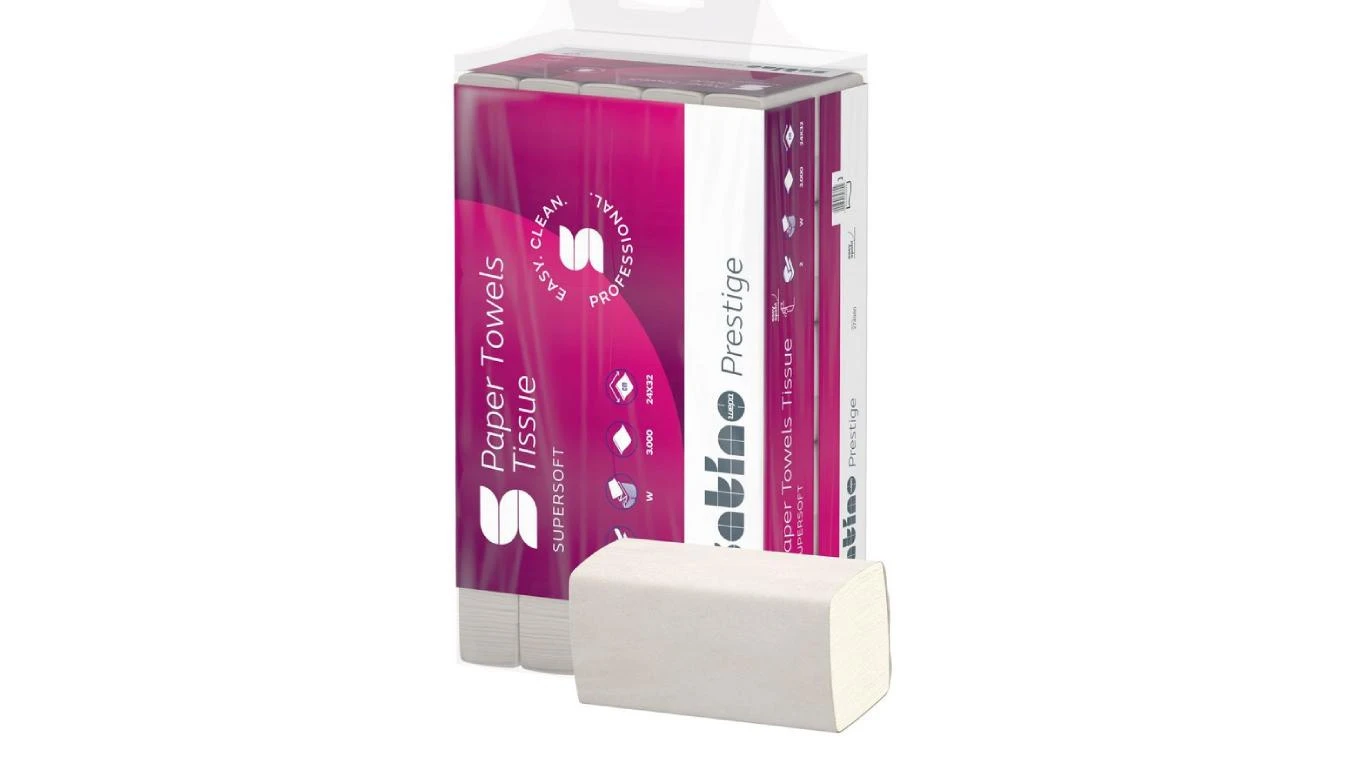 SATINO Papierhandtücher Prestige W-Falz, 2-lagig, hochweiss