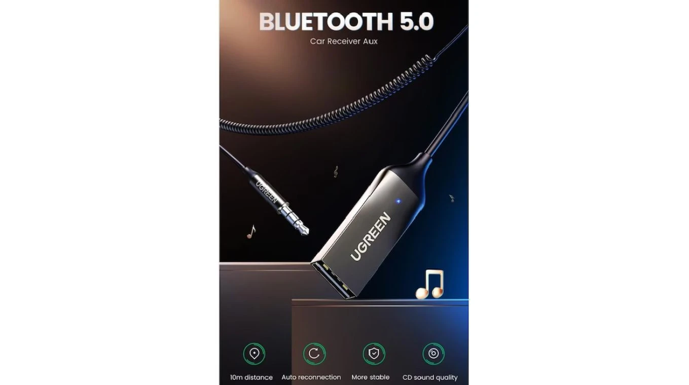 UGREEN USB Aux Bluetooth Adapter 5.0
