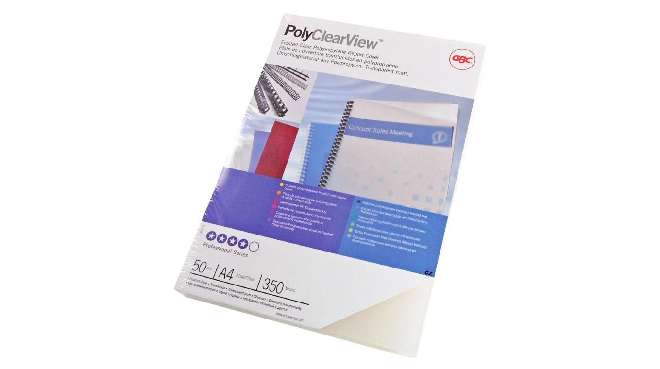 GBC PolyClearView Deckblatt A4, 350my, 50 Stück