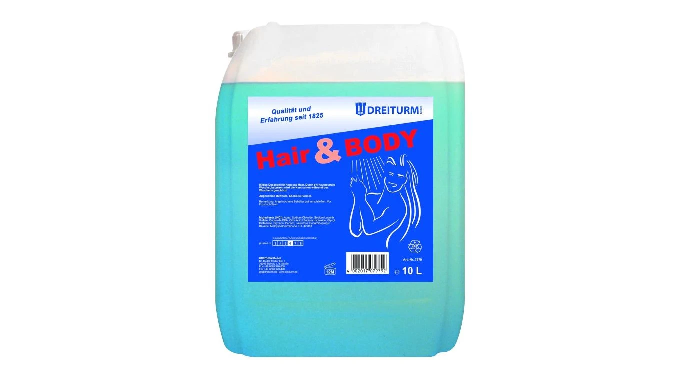 DREITURM Shampoo & Duschgel Hair & Body 10 L