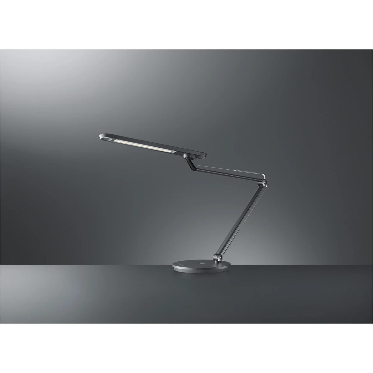 LED Smart Tischlampe mit Wireless Charger, anthrazit