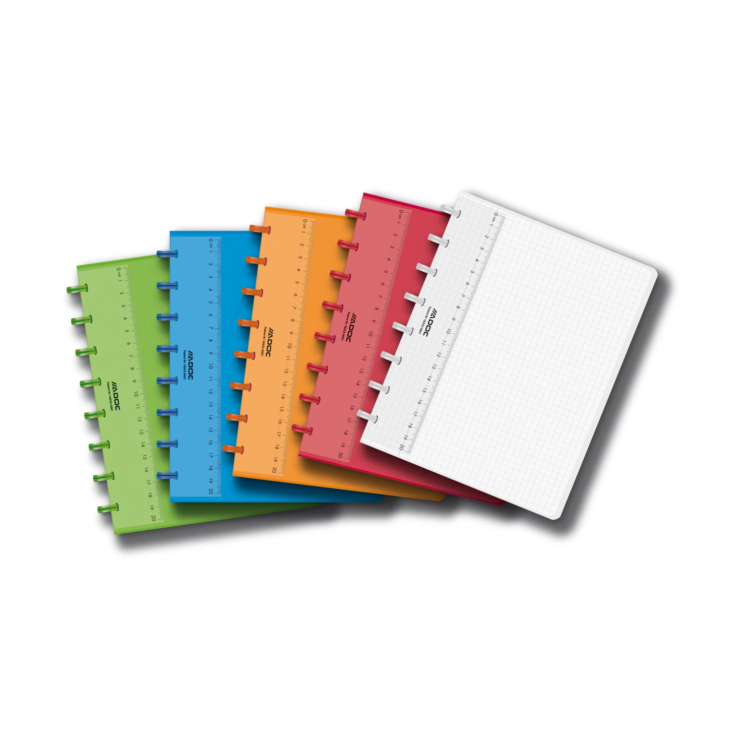 ADOC Notizheft Pap-Ex A5 kariert 5 mm assortiert