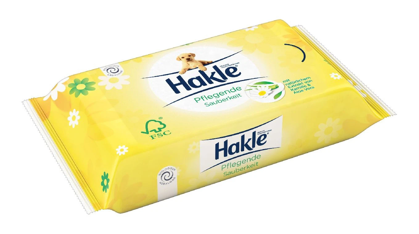 HAKLE Feuchttücher Pflegende Sauberkeit 4 Pack