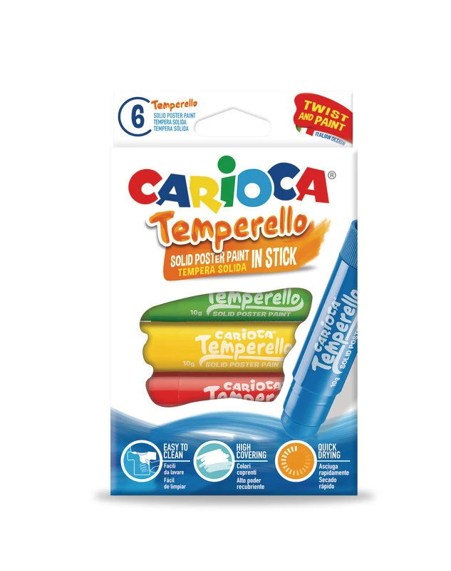 CARIOCA Posterfarbe Temperello 6er Pack