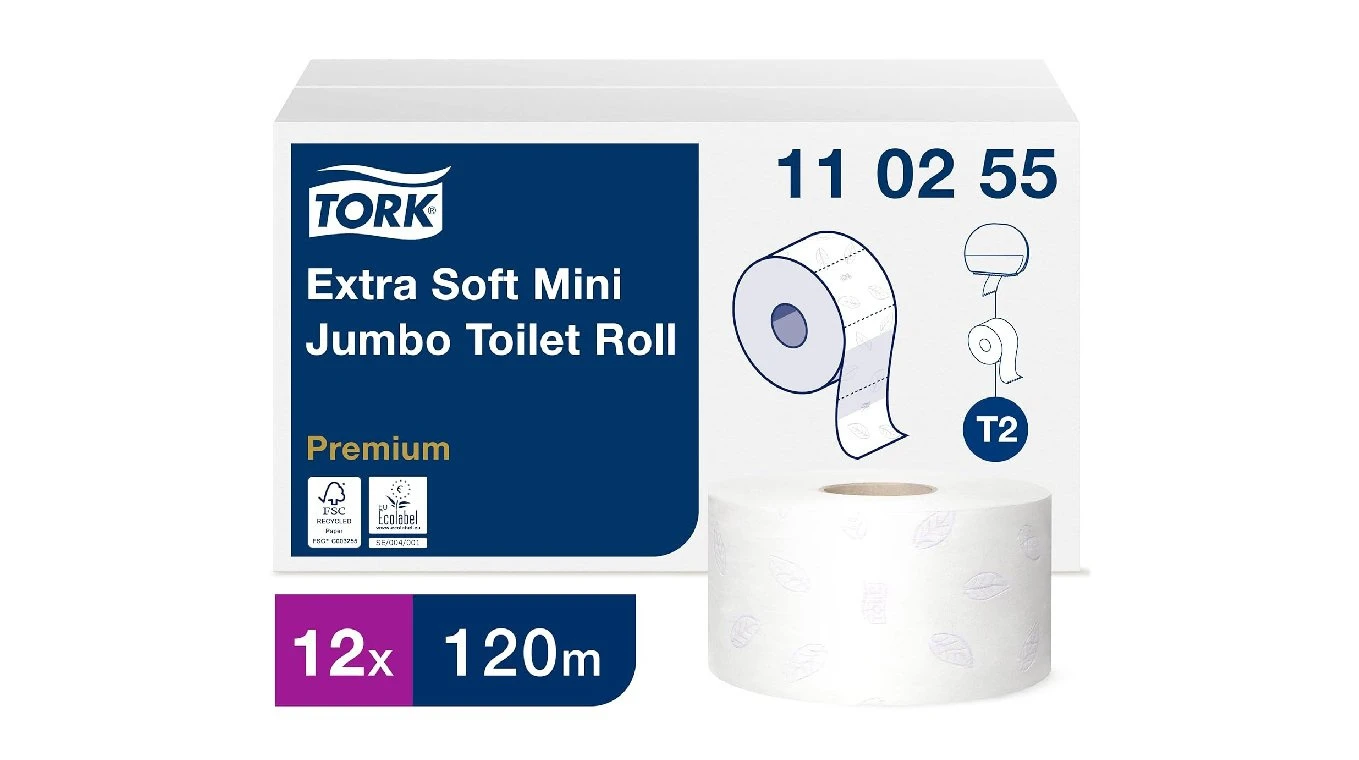 TORK WC-Papier Premium Jumbo Mini 3-lagig, 12 Rollen