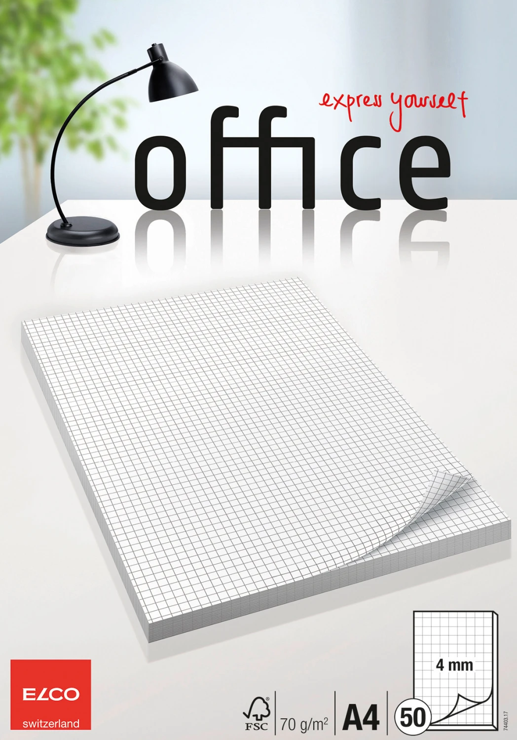 ELCO Schreibblock Office A4 70g/m2 - kariert