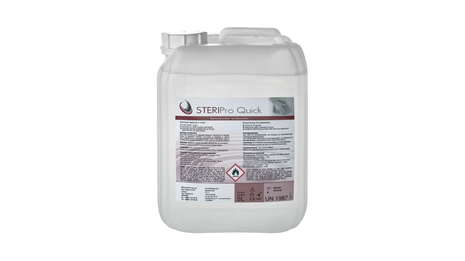 DENTIMED Flächendesinfektionsmittel Steripro Quick 5 L
