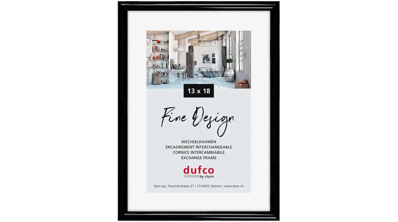 DUFCO "Fine Design" Bilderrahmen Kunststoff 13 x 18 cm