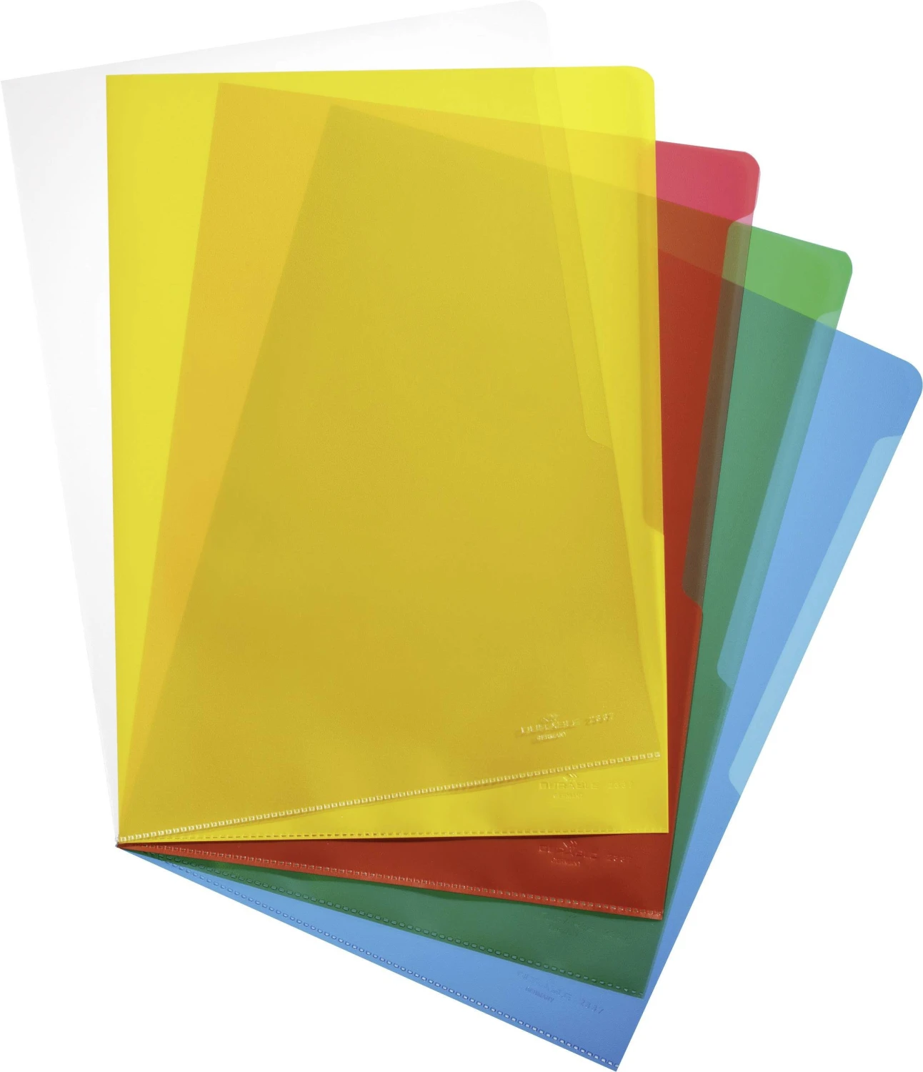 Durable Sichthülle Durable A4 genarbt aus Hartfolie, assortiert
