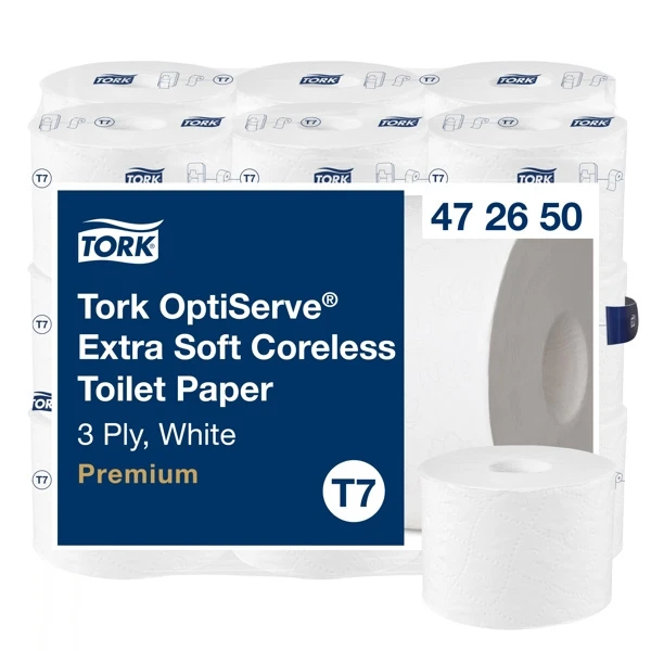 TORK WC-Papier Premium OptiServe Jumbo Midi 3-lagig, 18 Rollen