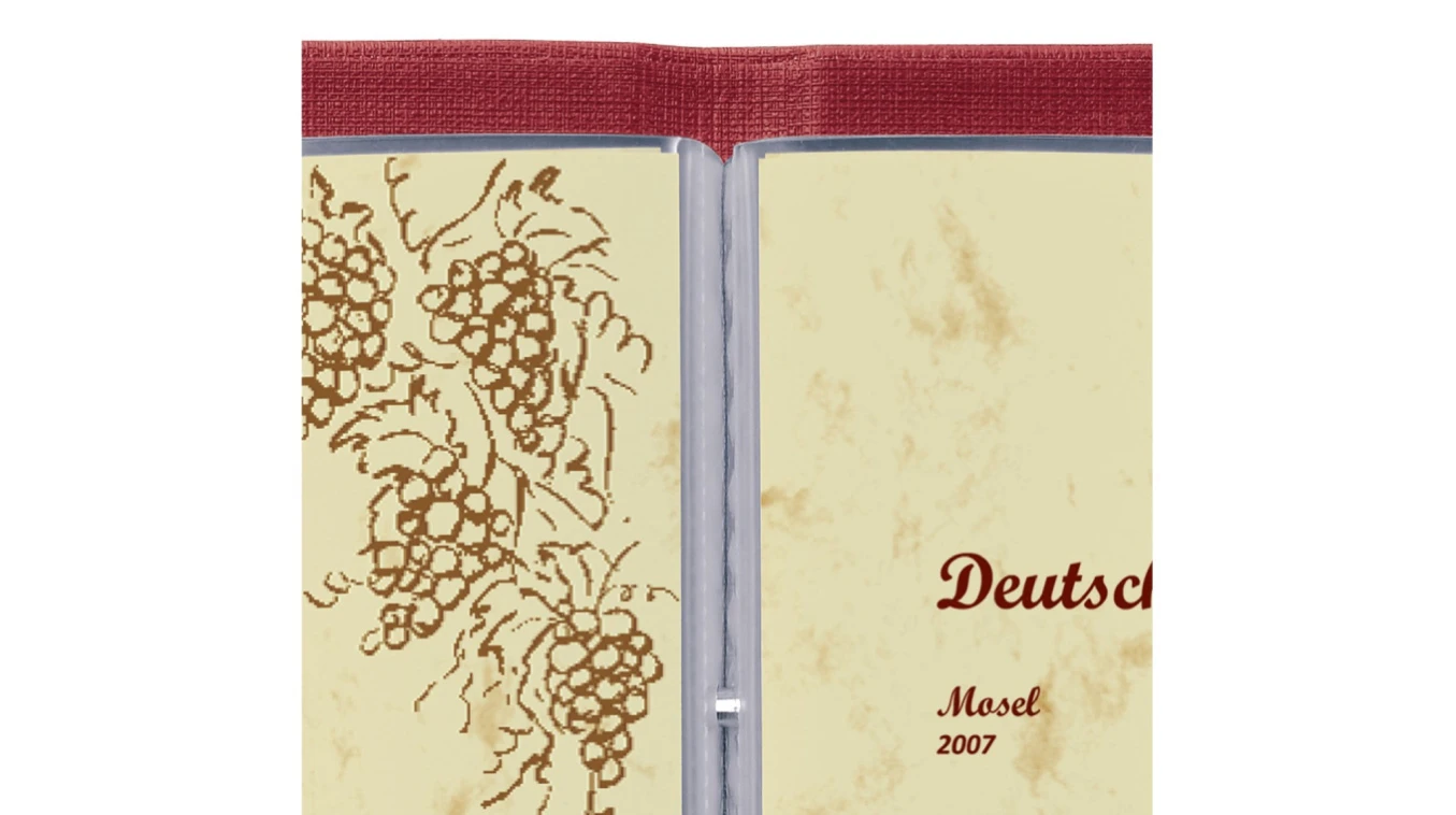 SIGEL Speisekarten-Mappe - mit Buchschraubenbindung - 8 Seiten