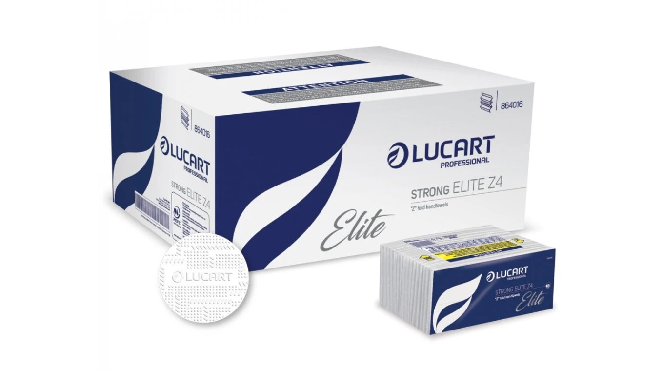 LUCART Papierhandtücher Strong Elite Z4 Z-Falz, 4-lagig, weiss
