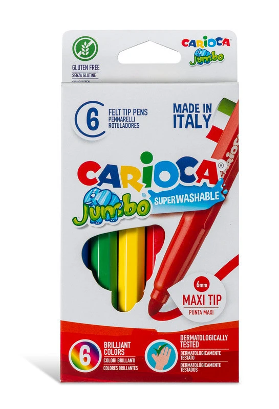 CARIOCA Fasermaler Jumbo Box 6 mm - 6er Pack