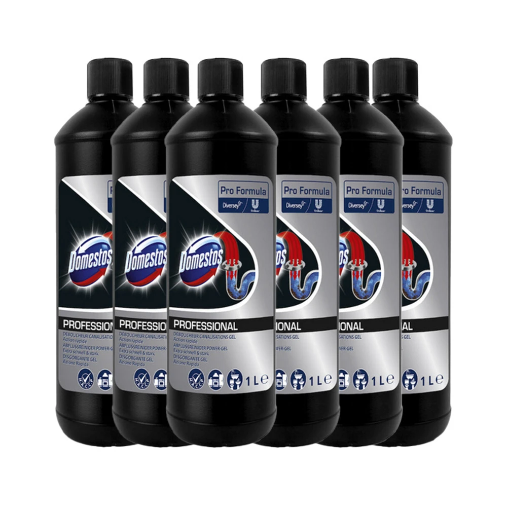 DOMESTOS Abflussreiniger Professional Power-Gel 6 x 1 L