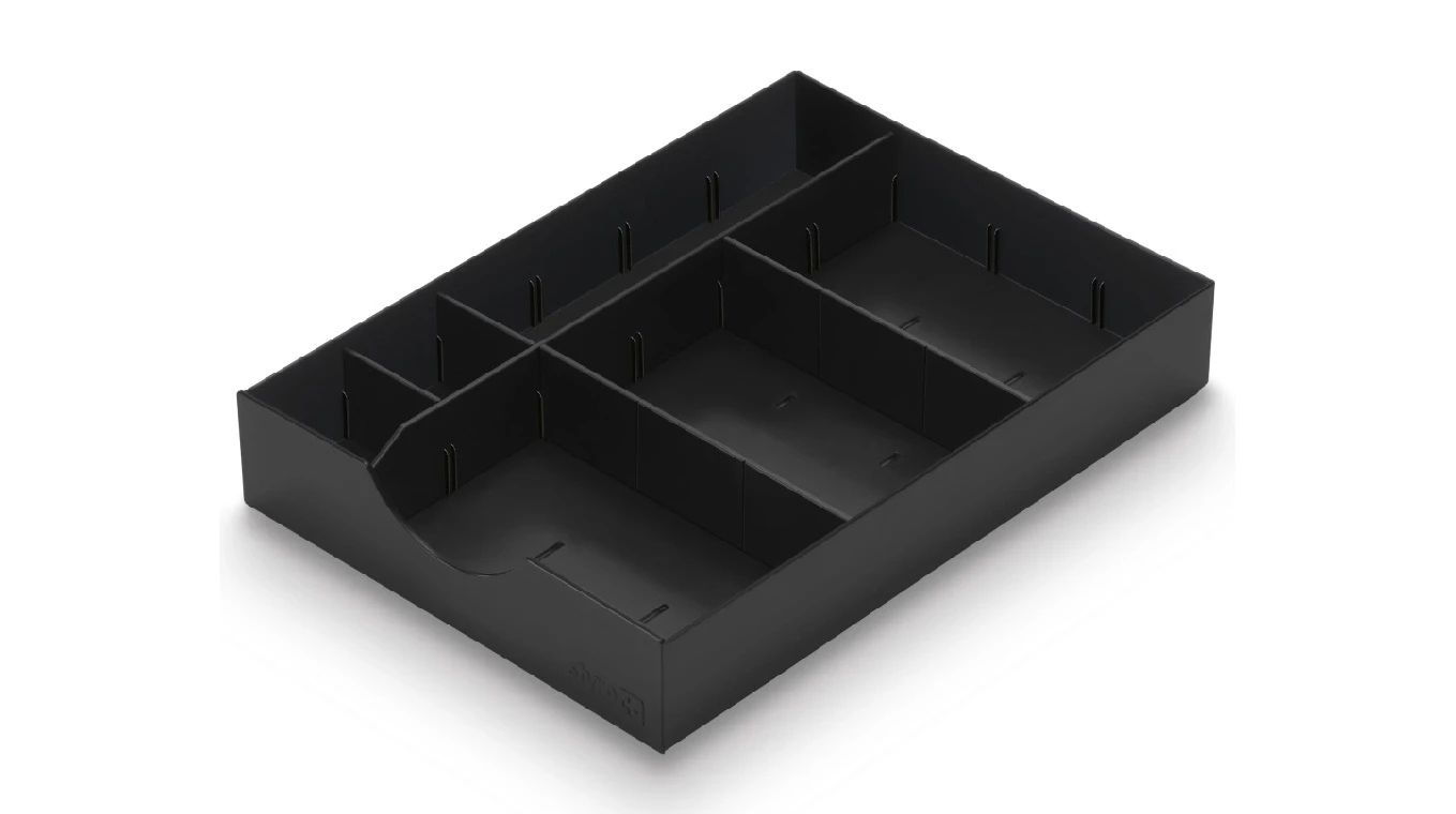 STYRO styrodoc System-Schublade, schwarz, 23 × 32 × 5,3 cm
