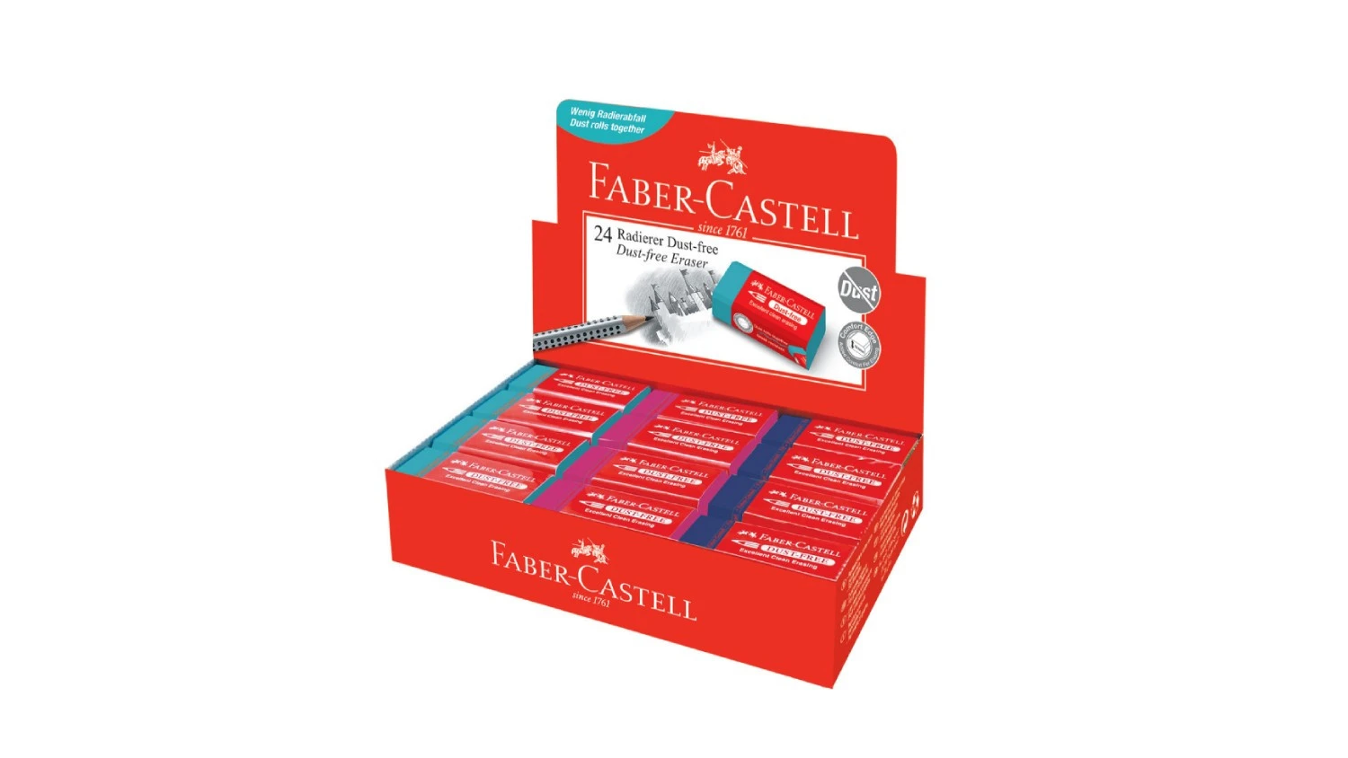 FABER-CASTELL Radierer Trend Dust-Free
