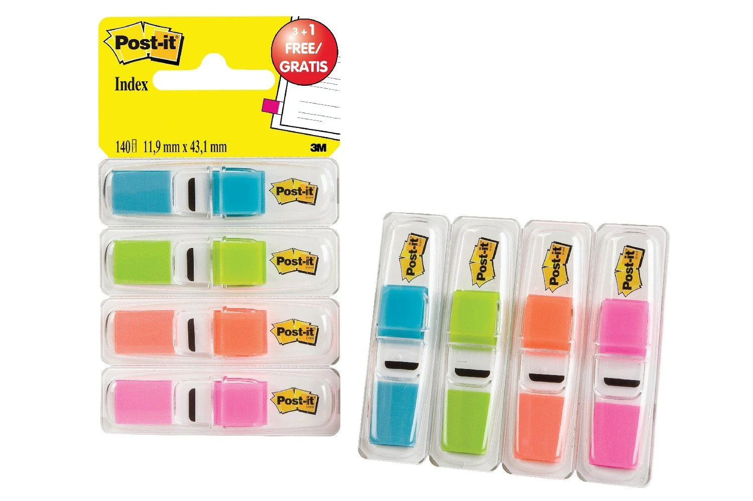POST-IT Haftstreifen Index Mini 4 x 35 Blatt