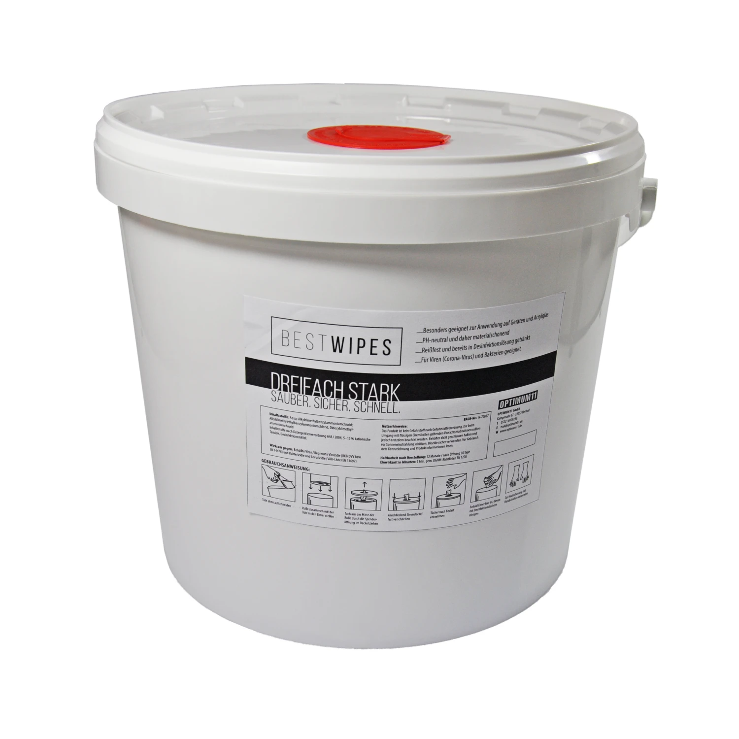 BEST WIPES Eimer leer zu Flächendesinfektionstücher