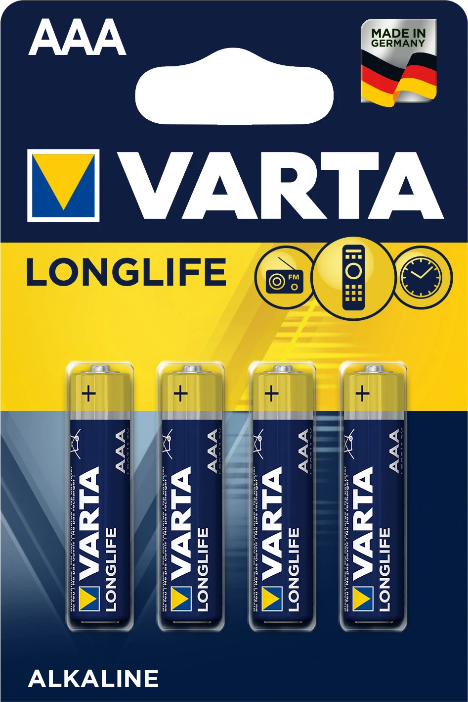 VARTA Batterie Longlife AAA/LR03 - 4er Pack