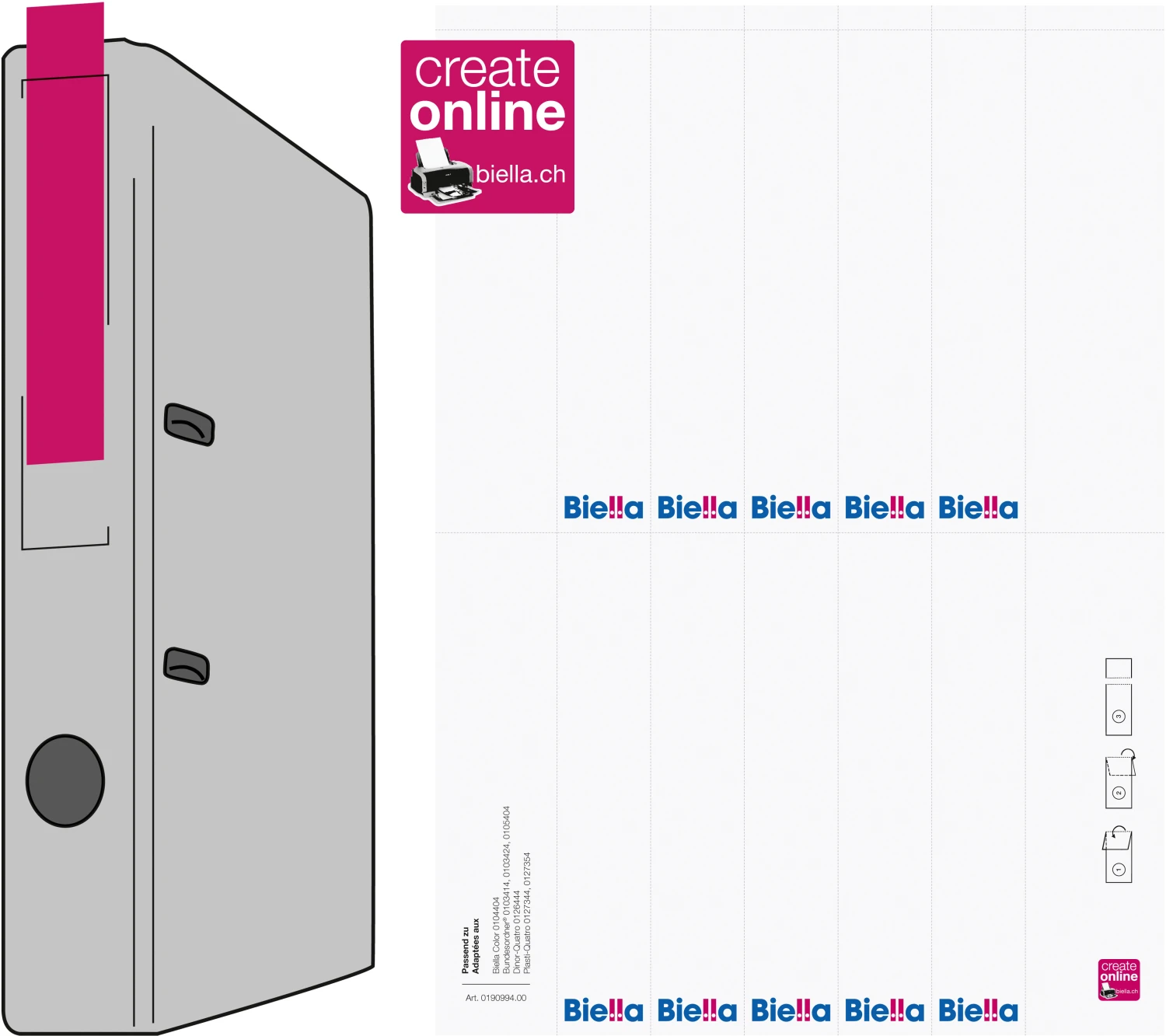 BIELLA Rückenschild Ordner 27 x 145 mm