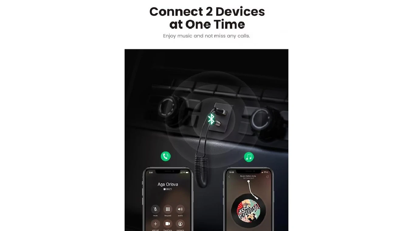 UGREEN USB Aux Bluetooth Adapter 5.0