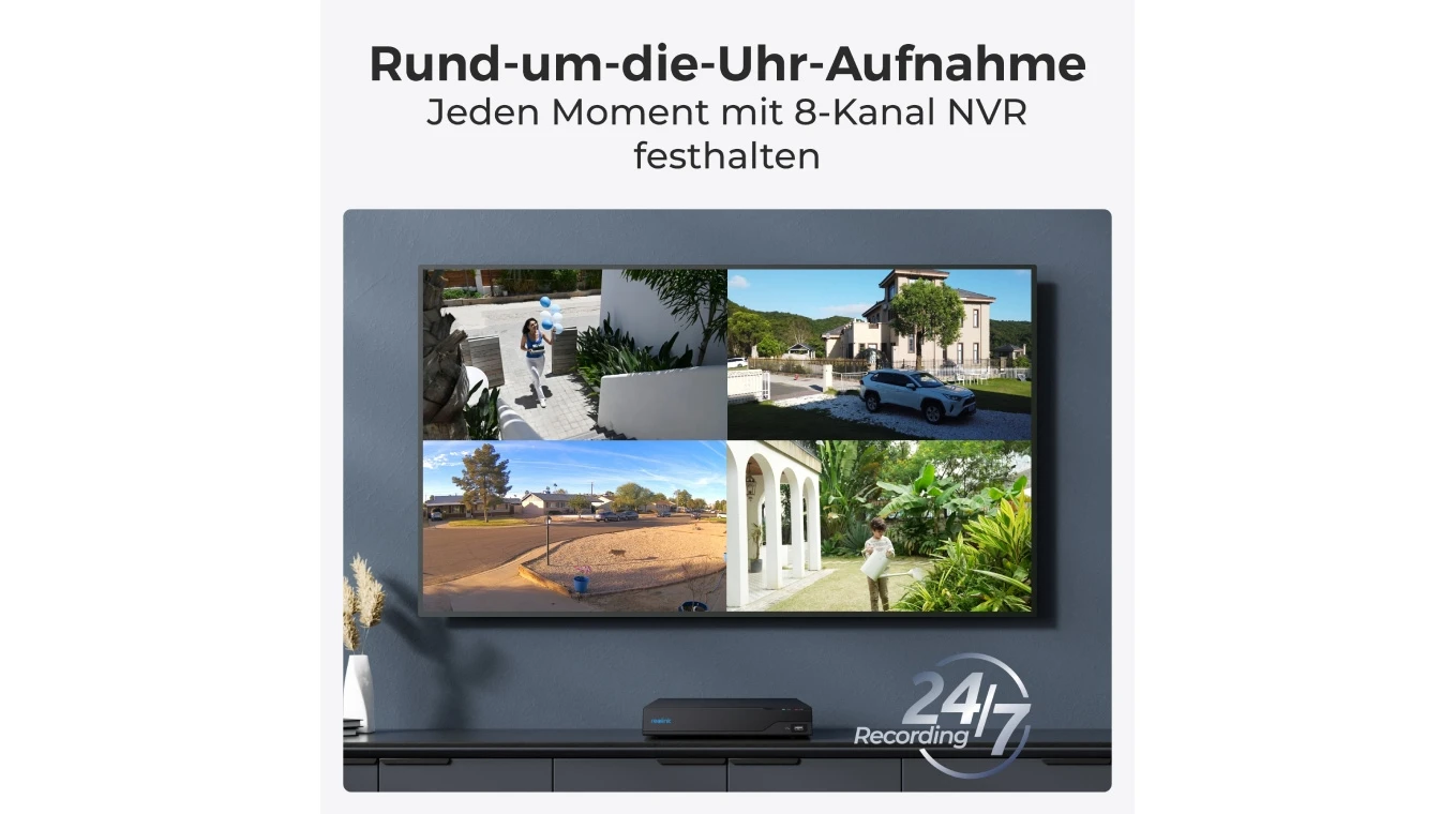 REOLINK NVS8 PoE 8-Kanal-NVR mit 2TB