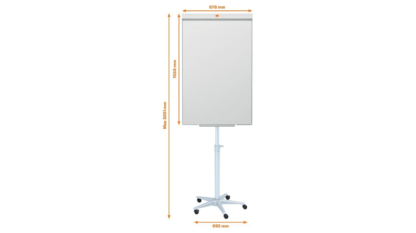 NOBO Impression Pro Stahl Flipchart mobil 70 x 100 cm