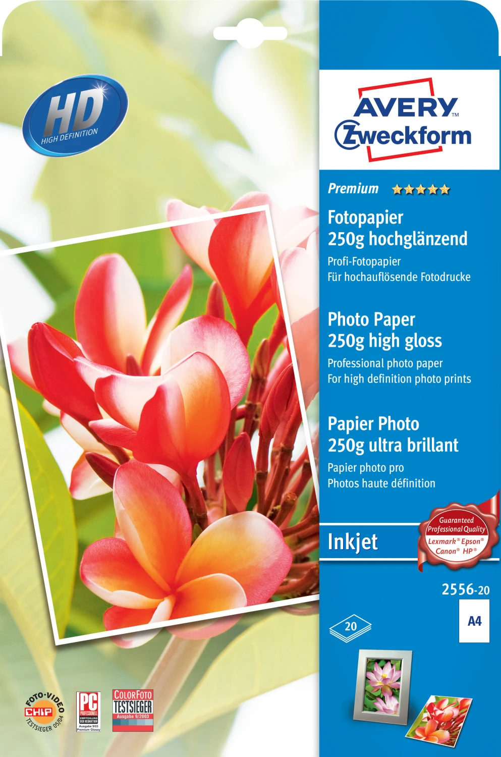 AVERY ZWECKFORM 2556-20 Profi-Fotopapier A4