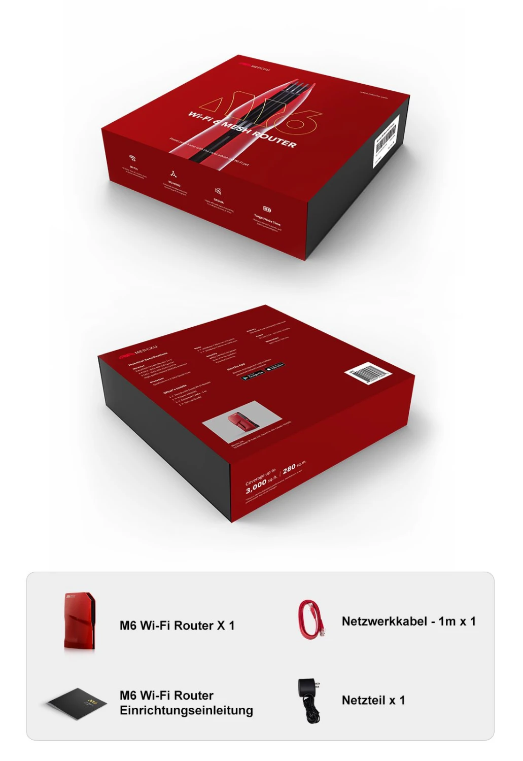 Mercku M6 Wireless Dual-Band Mesh Router
