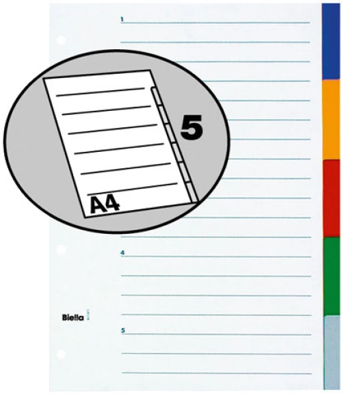 BIELLA Blankoregister 5-teilig