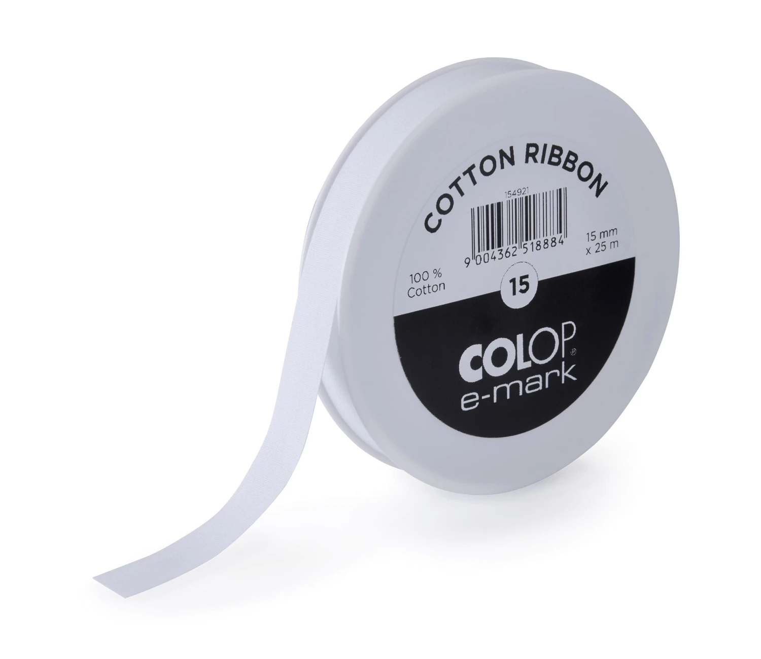 COLOP 154921 Baumwollband 15 mm x 25 m