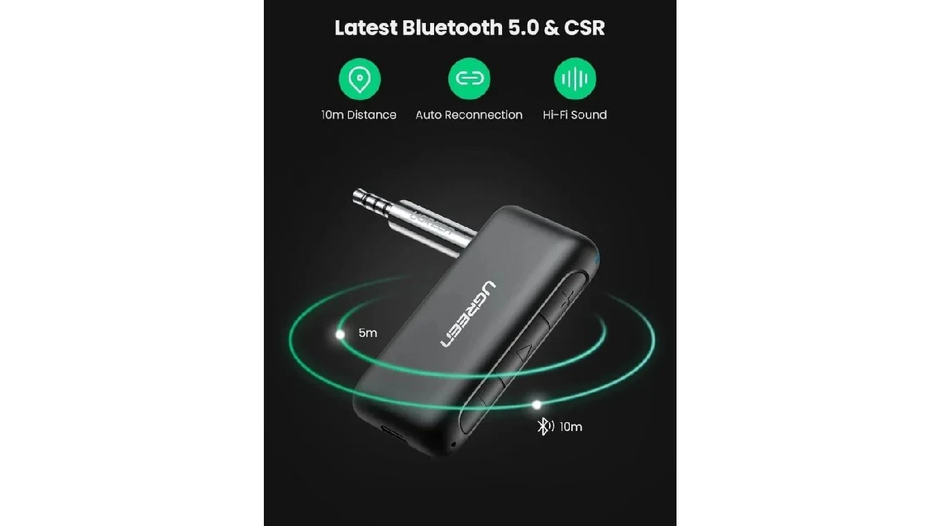 UGREEN Car BT 5.0 Receiver Audio Adaper 3.5 mm
