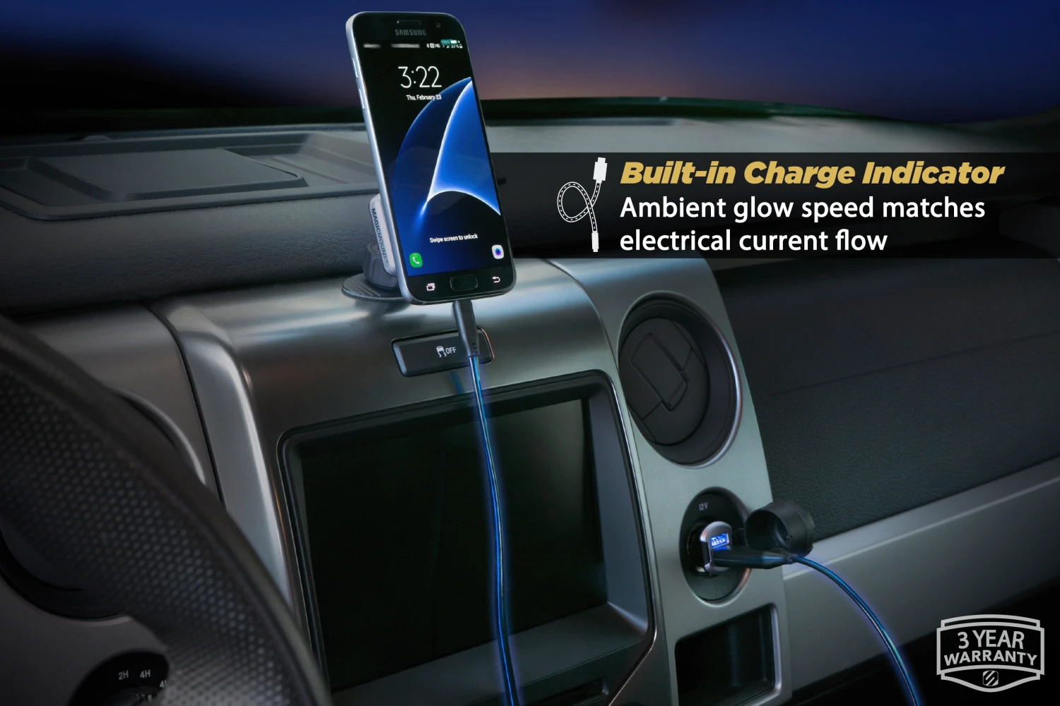 Scosche FlatOUT Flow USB zu Micro-USB Kabel 90 cm